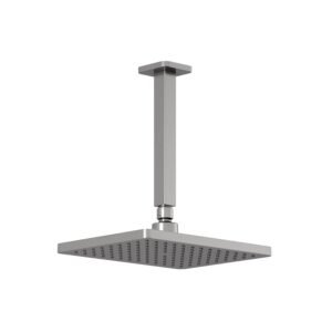 SquareOne 10-1/4" Rainshower Shower Head and Vertical Ceiling Arm - Pure Nickel BF1646-125 Kalia