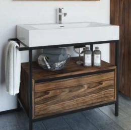 Alara 30 Console Table (Cabinet Only) - Walnut VNG-030-BTM-W-L Stonewood Cabinetry