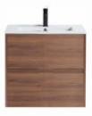 Alden Vanity 24" x 18" 2-Drawer Vanity (Cabinet Only) - Walnut DC2218-24WAL Duval
