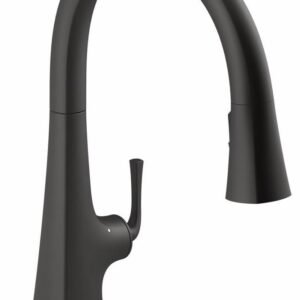 Graze Touchless Smart Kitchen Faucet with Pulldown Spray - Matte Black 22068-WB-BL Kohler