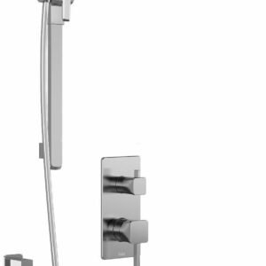 SquareOne TD3 Plus Thermostatic Integrated Diverter Shower System with Wall Arm - Chrome BF1654-110-100 Kalia