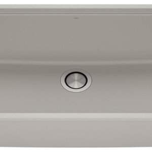 Bacia 33" Granistone 1 Bowl Undermount Kitchen Sink with Silicone Mat & Drain - Gris/Gray KS2125-330 Kalia