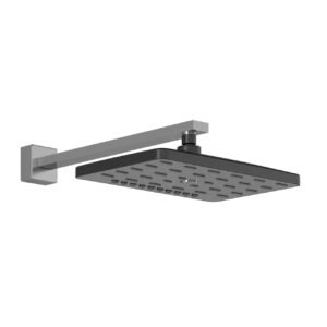 Grafik Premia Rainhead Shower Head and 90 Degrees Wall Arm - Black/Chrome BF1397-150 Kalia