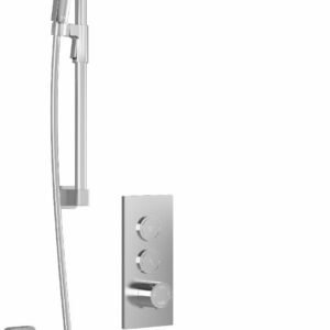 SquareOne TB2 Premia Thermostatic Push-Button Shower System with Vertical Ceiling Arm - Chrome BF2068-110-201 Kalia