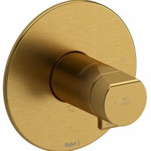 Parabola 2-Functions Thermostatic Valve Trim - Brushed Gold TPB44BG RIOBEL
