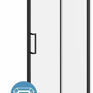 Ikonik 48" x 79" Alcove Sliding Shower Door LH Opening - Matte Black DR2183-160-005 Kalia