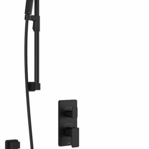 Kareo TD2 Premia Thermostatic Integrated Diverter Shower System with Wall Arm - Matte Black BF1981-160-200 Kalia