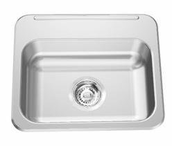 16-5/8" 2-Hole 1 Bowl Drop-In Kitchen Sink - Stainless Steel ALBS9406P-1-2 Franke