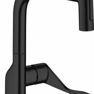 Axor Citterio Kitchen Faucet with Pullout Spray - Matte Black 39863671 Axor