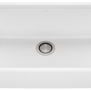 Bacia 27" Granistone 1 Bowl Undermount Kitchen Sink with Silicone Mat & Drain - White KS2121-310 Kalia