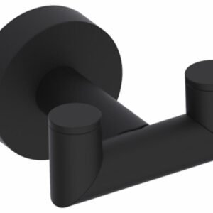 Oslo Double Robe Hook - Matte Black 144132-48 Kartners