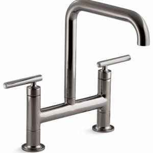 Purist Bridge Kitchen Faucet - Vibrant Titanium 7547-4-TT Kohler