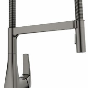 Rivana Semi-Pro Kitchen Faucet with Pulldown Spray - Satin Dark Steel 443266 Blanco
