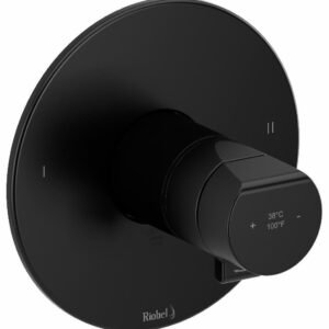 Parabola 2-Functions Thermostatic Valve Trim - Black TPB44BK RIOBEL