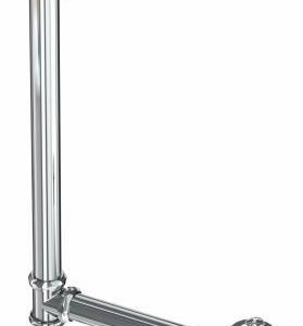 Plug & Chain Brass Offset Claw Foot Bath Waste & Overflow - Chrome 309CS-HPC +osb