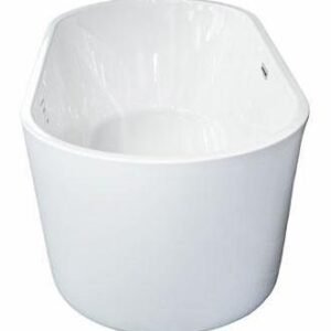 Glance Focus Freestanding Tub with White Drain and Slotted Overflow - White AFT7115W LOOKBath