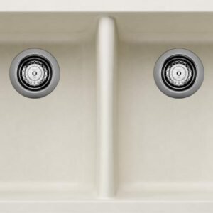 Horizon U 2 Bowl Silgranit Undermount Kitchen Sink - Soft White 402869 Blanco