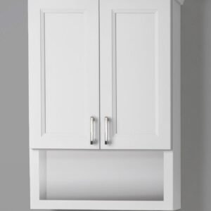 2-Door Bathroom Storage Cabinet Painted Classic Bellrose - White OTJ-BROSEW Stonewood Cabinetry