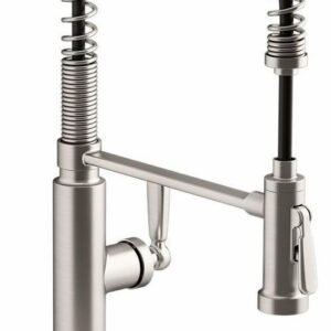 Edalyn by Studio McGee Semi Professional Kitchen Faucet with Spring Pulldown Spray - Vibrant Stainless 28360-VS Kohler