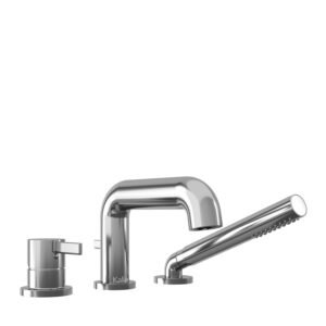 Basico 3-Piece Roman Tub Filler with Hand Shower - Chrome BF1771-110 Kalia