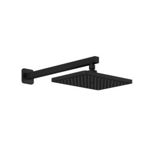 SquareOne Rainshower Shower Head with Wall Arm - Matte Black BF1626-160 Kalia