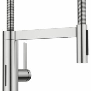 BlancoCulina II Sensor Kitchen Faucet with Spring Pulldown Spray - PVD Steel 527470 Blanco