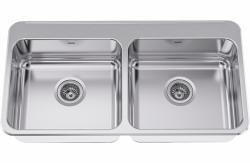 39-3/16" 2 Bowl Drop-In Kitchen Sink - Stainless Steel LBD6808-1 Franke