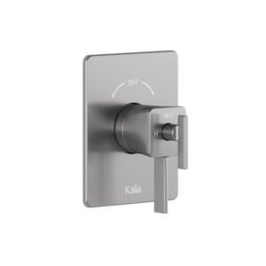 SquareOne 2-Way Thermostatic Valve with Coaxial Diverter and Trim - Pure Nickel BF1586-125 Kalia