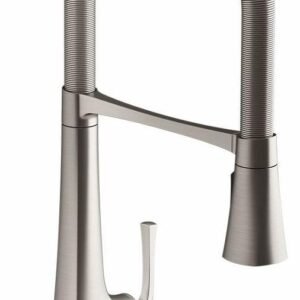 Graze Semi-Professional Kitchen Faucet with Spring Pulldown Spray - Vibrant Stainless 22060-VS Kohler