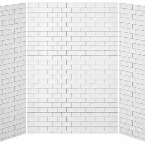 32 x 60 x 32 3-Panel Shower Wall Kit for Alcove Installation - Tiles 700 Gloss WA2012-700-001 Kalia