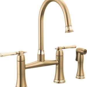 Tulham Bridge Kitchen Faucet with Side Spray - Brilliance Luxe Gold / Polished Gold 62558LF-GLPG Brizo