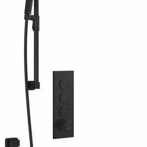Kareo TB3 Premia Thermostatic Push-Button Shower System with Wall Arm - Matte Black BF2101-160-200 Kalia