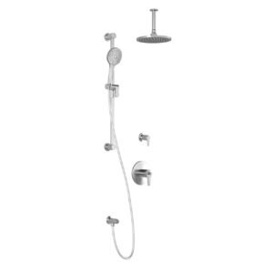 Kontour T2 Thermostatic Shower System with Vertical Ceiling Arm (less valves) - Chrome BF1346-110-001 Kalia