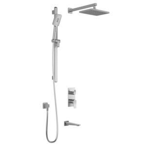 Moroka TD3 Thermostatic Integrated Diverter Shower System with Wall Arm (less valve) - Chrome BF1927-110 Kalia