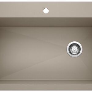 Diamond Super 1 Bowl Silgranit Drop-In Kitchen Sink - Truffle 401155 Blanco