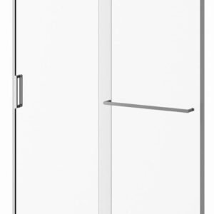 Akcess Plus (Box 1 of 2) 60" x 77" Internal Panel Sliding Shower Door with Towel Bar - Chrome DR1295-110-003-001 Kalia
