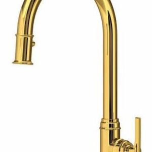 Southbank Kitchen Faucet with Pulldown Spray - Unlacquered Brass U.SB55D1LMULB Perrin & Rowe