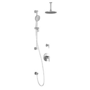 Kontour TD2 Thermostatic Shower System with Vertical Ceiling Arm (less valves) - Chrome BF1500-110-001 Kalia