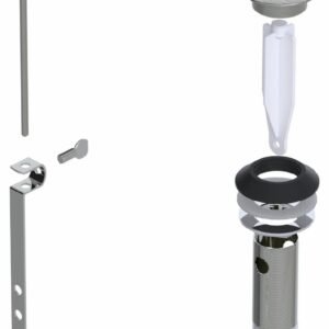 Mechanical Pop-Up Bathroom Sink Drain with Overflow - Brushed Nickel 3698P-BN +osb