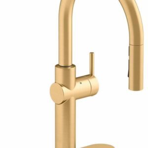 Crue Touchless Smart Kitchen Faucet with Pulldown Spray - Vibrant Brushed Moderne Brass 22974-WB-2MB Kohler