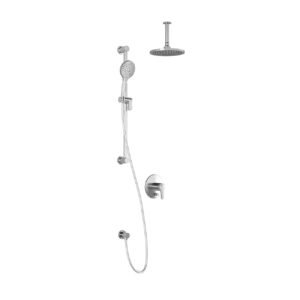 Kontour PB4 Pressure Balance Shower System with Vertical Ceiling Arm (less valve) - Chrome BF1498-110-001 Kalia