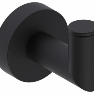 Oslo Single Robe Hook - Matte Black 144134-48 Kartners