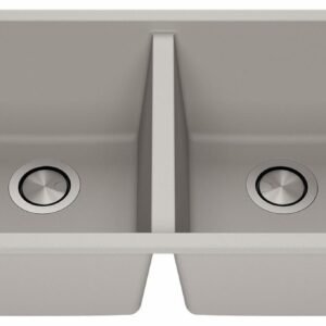 Bacia 31" Granistone 2 Bowl Undermount/Drop-In Kitchen Sink - Gris/Gray KS2124-330 Kalia