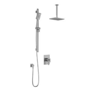 SquareOne TCD1 Thermostatic Coaxial Shower System with Vertical Ceiling Arm - Chrome BF1648-110-001 Kalia