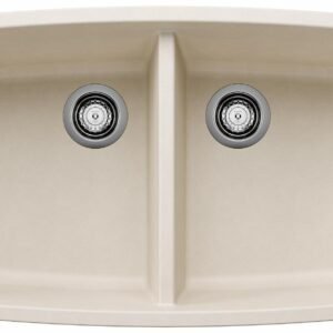 Performa U 2 Bowl Silgranit Undermount Kitchen Sink - Soft White 402886 Blanco