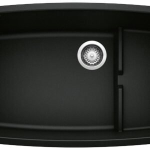 Performa Cascade 1.5 Bowl Undermount Silgranit Sink - Coal Black 402661 Blanco