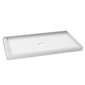 Koncept 60" x 36" RH Corner Acrylic Shower Base with Centre Drain - White BW1283-240 Kalia