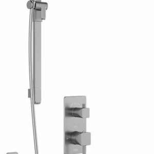 SquareOne TD3 Thermostatic Integrated Diverter Shower System with Vertical Ceiling Arm - Chrome BF1654-110-001 Kalia