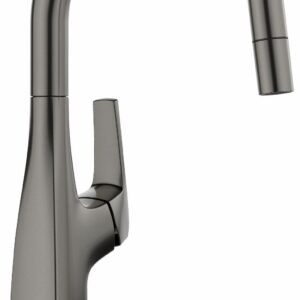 Rivana Bar/Prep Faucet with Pulldown Spray - Satin Dark Steel 443268 Blanco