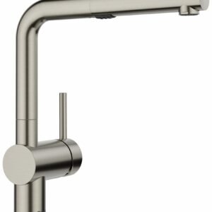 Linus Kitchen Faucet with Pullout Spray - Satin Platinum 443251 Blanco